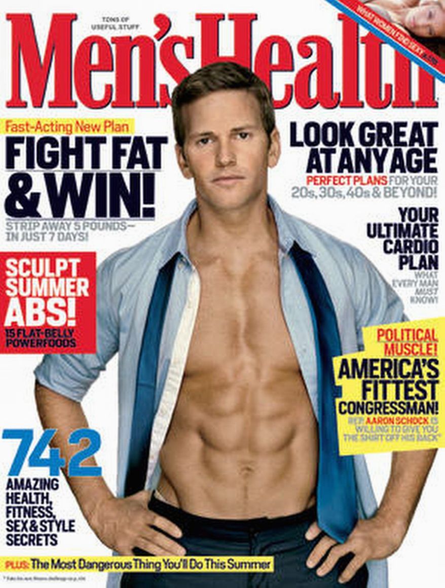 MEN'S HEALTH
Men's Heath magazine has dubbed Rep. Aaron Schock, Illinois Republican, "America's Fittest Congressman" and the "ripped representative."
