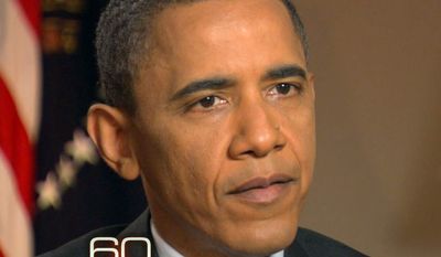 In this image taken from video and released by CBS, President Obama is seen during a May 4 interview with “60 Minutes” correspondent Steve Kroft at the White House. During the interview, Obama told Kroft that he decided not to release the photos taken of Osama Bin Laden after he was killed by Navy SEALS in Pakistan. (Associated Press/CBS)