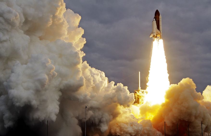 The space shuttle Endeavour lifts off from Kennedy Space Center in Cape Canaveral, Fla., on Monday, May 16, 2011, on its last flight. (AP Photo/John Raoux)