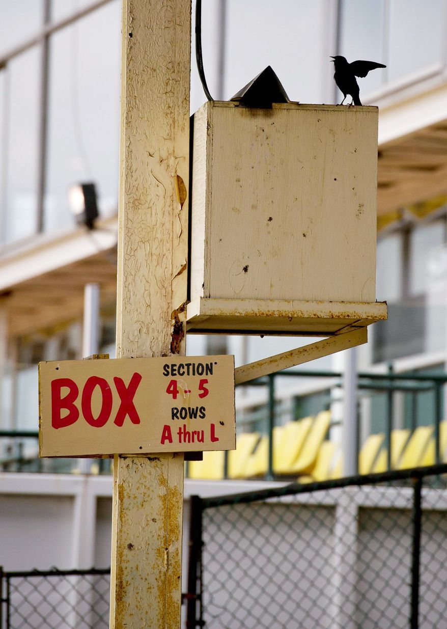 ROD LAMKEY JR./THE WASHINGTON TIMES
Maryland tracks, including Pimlico, are aging facilities unable to reap the financial benefits provided by slot machines and casinos. Neighboring states, meanwhile, have developed glitzy casinos at their now-sparkling tracks.