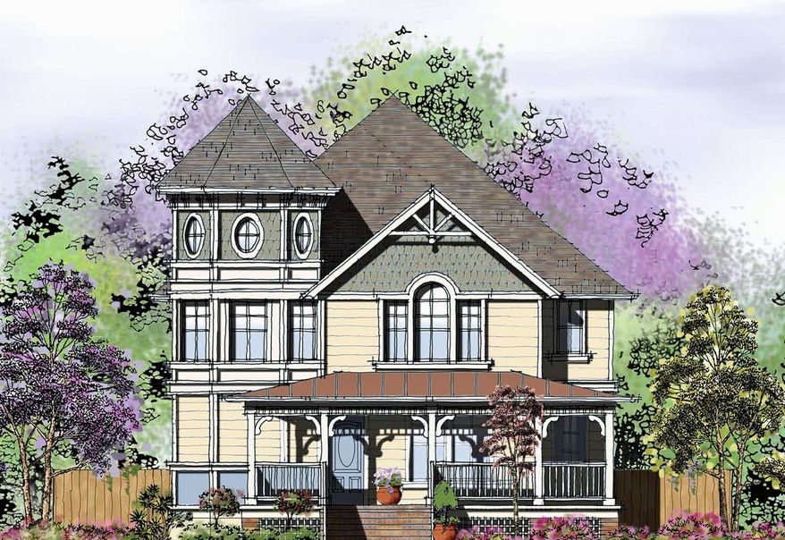 The Branford model at Poplar Run features a wraparound front porch and a choice of exterior styling, including fiber cement siding or shingles. It has 2,646 square feet and is priced from $599,900.