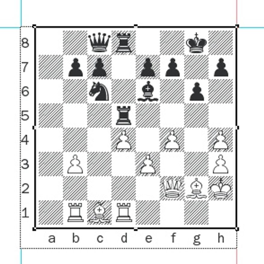 Gelfand-Grischuk after 22...Rhxd5.