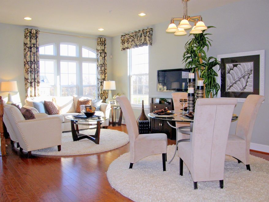 The Stratton model at Victory Promenade has an open living and dining room on the main level. It is priced from $271,990 and has 1,913 square feet.