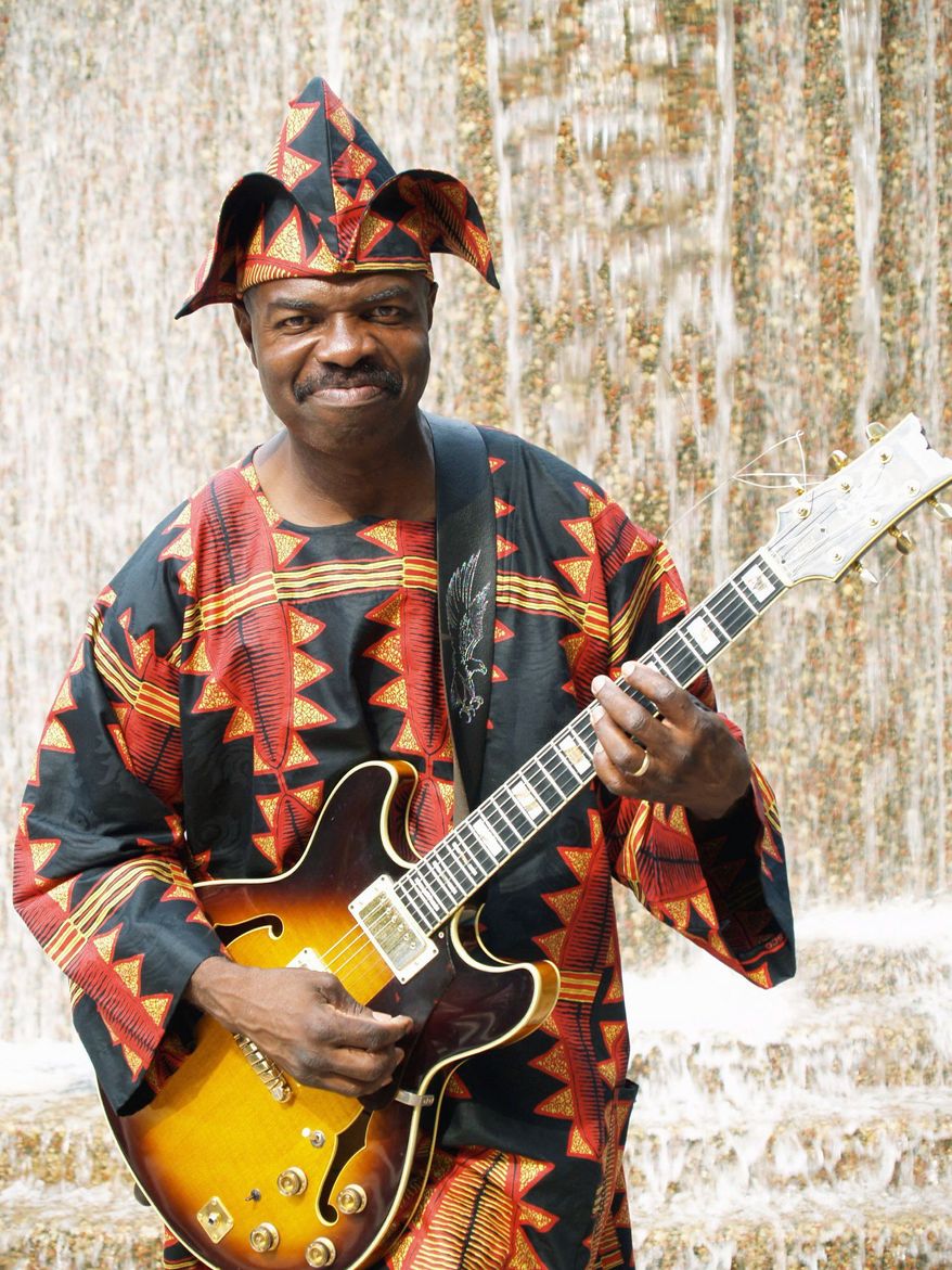 Toby Foyeh (left) will bring his unique fusion of traditional Nigerian Yoruba tribe music to the Mall on June 12 for an all-day, family-friendly event.