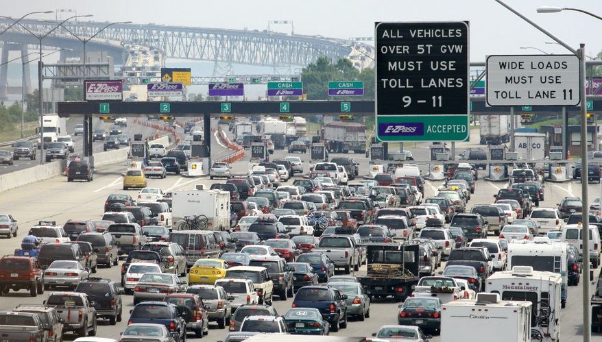 ** FILE ** Waiting to cross the Chesapeake Bay Bridge (THE WASHINGTON TIMES)