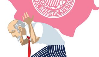 Illustration: Federal Reserve by Linas Garsys for The Washington Times