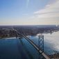 The Ambassador Bridge, a 7,500-foot suspension bridge, first linked the United States and Canada in November 1929. It is a primary route for auto suppliers and the busiest international border crossing in North America in terms of trade volume. (Detroit News)