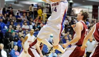 Vlad Moldoveanu is a former American University basketball player. (American University Athletics)