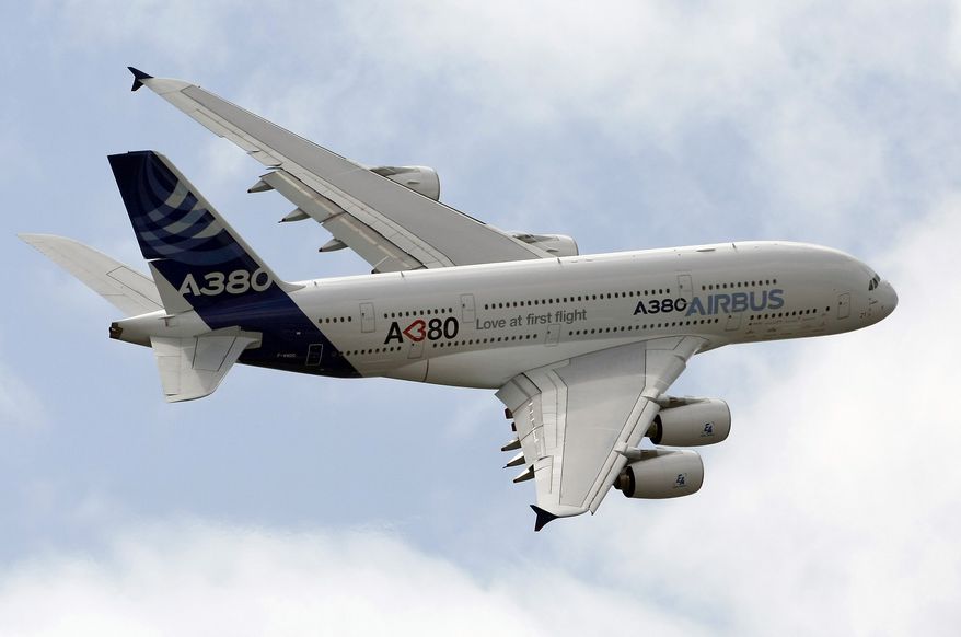 ** FILE ** The Airbus A380 giant jetliner (AP Photo/Remy de la Mauviniere)