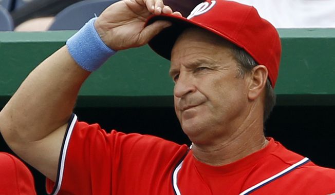 Washington Nationals manager Jim Riggleman resigned as manager over a contract dispute Thursday, June 23, 2011. (AP Photo/Ann Heisenfelt, File)