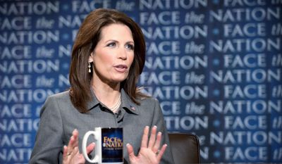 ON MESSAGE: Rep. Michele Bachmann, Minnesota Republican, is &quot;a long shot&quot; to be the GOP nominee but &quot;is certainly articulating a clear and powerful set of views,&quot; fundraiser Fred Malek said. (CBS News via Associated Press)