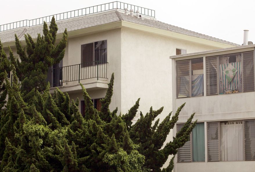 Associated Press
The top corner third-floor apartment (upper left) was where fugitive crime boss James "Whitey" Bulger and longtime companion Catherine Greig were living in Santa Monica, Calif., at the time of their arrest June 22.