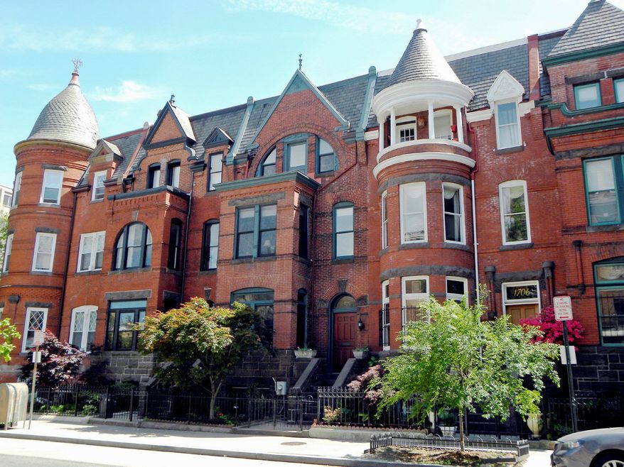 The brick row house at 1704 P St. NW is on the market for $1,395,000. It was built in 1890 and has five bedrooms, two full baths and two half baths spread over four levels.