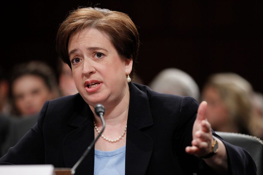 Supreme Court Justice Elena Kagan, while testifying as a nominee in June 2010, reportedly told a Senate panel she had never been asked about her opinion or had offered any comments about proposed health care legislation while solicitor general. (Associated Press)