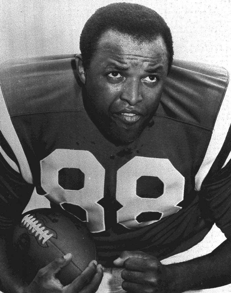**FILE** This 1969 handout provided by the Baltimore Colts shows NFL Hall of Famer and former Colts player John Mackey, who died July 7, 2011, at 69. (Associated Press)
