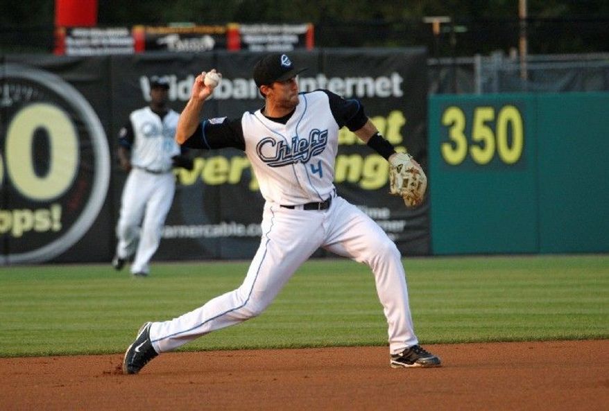 JIM McGREGOR
Second baseman Stephen Lombardozzi is ranked as the 13th-best prospect in the Nationals' organization by Baseball America. He was drafted in the 19th round in 2008.