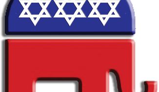 Illustration: Jewish Republicans by John Camejo for The Washington Times