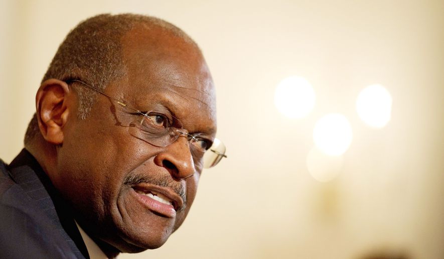 ** FILE ** Herman Cain is a contender for the Republican presidential nomination (Rod Lamkey Jr./The Washington Times)