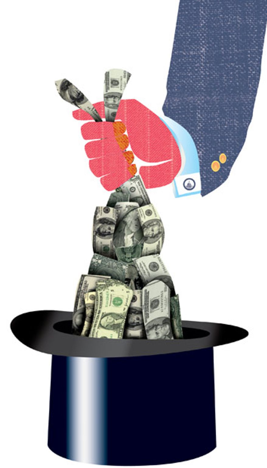 Illustration: Washington tricks by Linas Garsys for The Washington Times