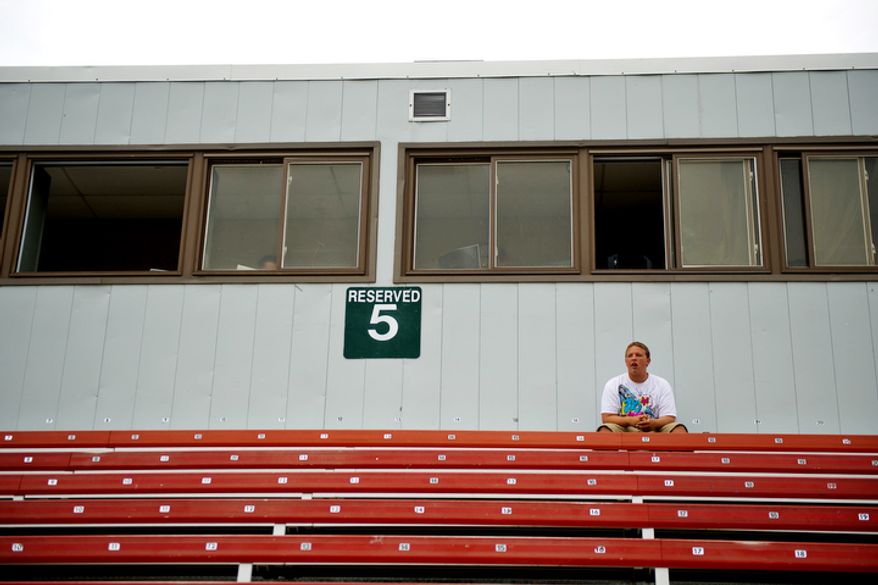 Kyle Davis, of Woodbridge, takes in the game at Pfitzner Stadium, between the Potomac Nationals and the Lynchburg Hillcats. (Drew Angerer/The Washington Times)