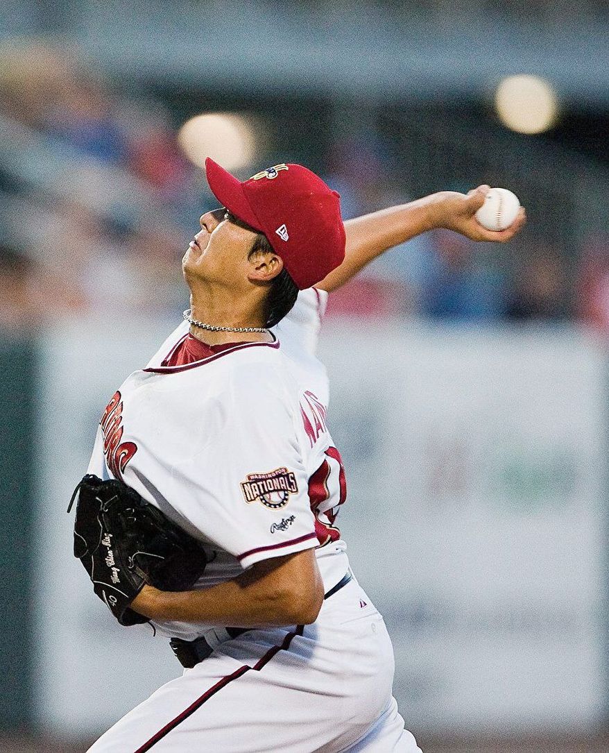 Chien-Ming Wang won 19 games each season  in 2006 and 2007, relying on a sinker that was considered among the best in baseball. (Jenny Kane/ The (Harrisburg, Pa.) Patriot-News)