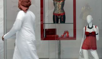 ASSOCIATED PRESS
Frederick&#39;s of Hollywood CEO Thomas Lynch expects local women, who generally appear in public covered in full-length black cloaks and headscarves, and other Arabs will account for as much as two-thirds of the sales at the retailer&#39;s new store in Abu Dhabi. 