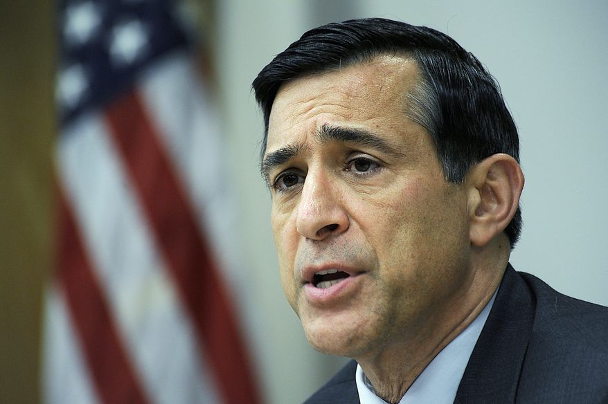 ** FILE ** Rep. Darrell Issa, California Republican, is chairman of the House Oversight and Government Reform Committee. (Jeremy Lock/Special to The Washington Times)