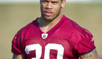 Washington Redskins safety LaRon Landry will miss Sunday&#39;s game against the New York Jets with a strained left groin. (Associated Press)