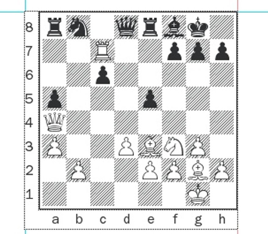 Botvinnik-Portisch after 17...bxc6.