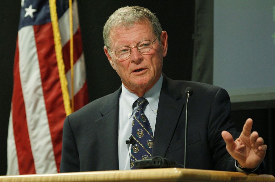 ** FILE ** Sen. James M. Inhofe, Oklahoma Republican (Associated Press)