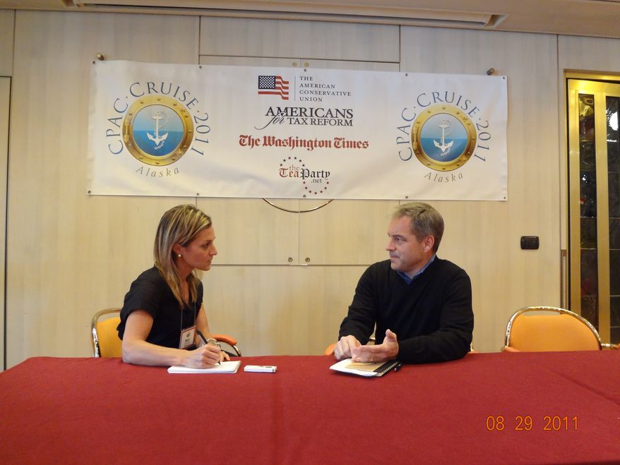 Emily Miller interviews Alaska Gov. Sean Parnell on the CPAC cruise in Juneau.