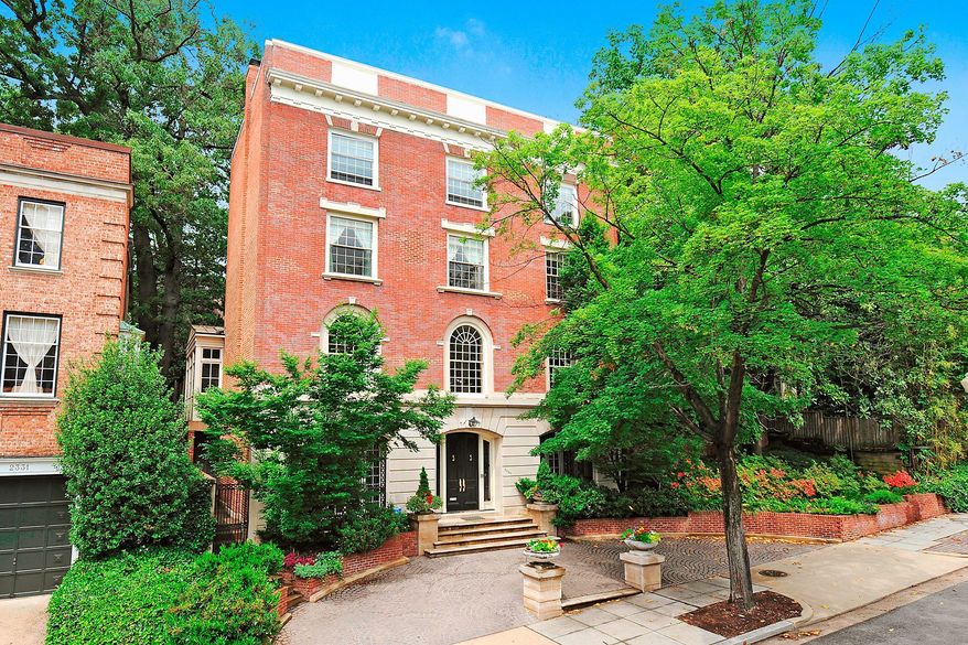 The home at 2329 California St. NW is on the market for $4,675,000. The four-story home, formerly the residence of the ambassador for the Organization of American States, was built in 1919.