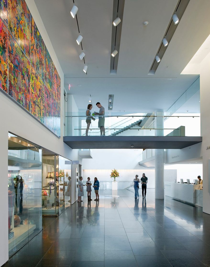 The 165,000-square-foot McGlothlin Wing, opened last years, was designed by London-based American architect Rick Mather. (Virginia Museum of Fine Arts)
The limestone-and-glass James W. and Frances G. McGlothlin Wing of the Virginia Museum of Fine Arts in Richmond gives the collection more room to shine and provides more room for exhibitions. (Virginia Museum of Fine Arts)