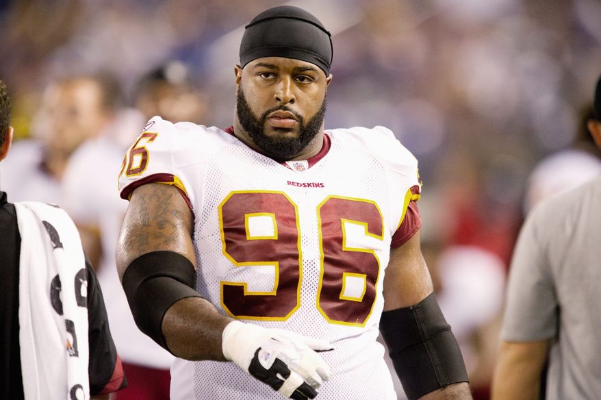 Teammates say new nose tackle Barry Cofield's athleticism allows him to do more than just stop the run. (Andrew Harnik/The Washington Times)