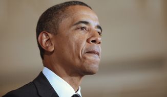 President Obama speaks in the East Room the White House in Washington on Wednesday, Sept. 7, 2011. (AP Photo/Charles Dharapak)