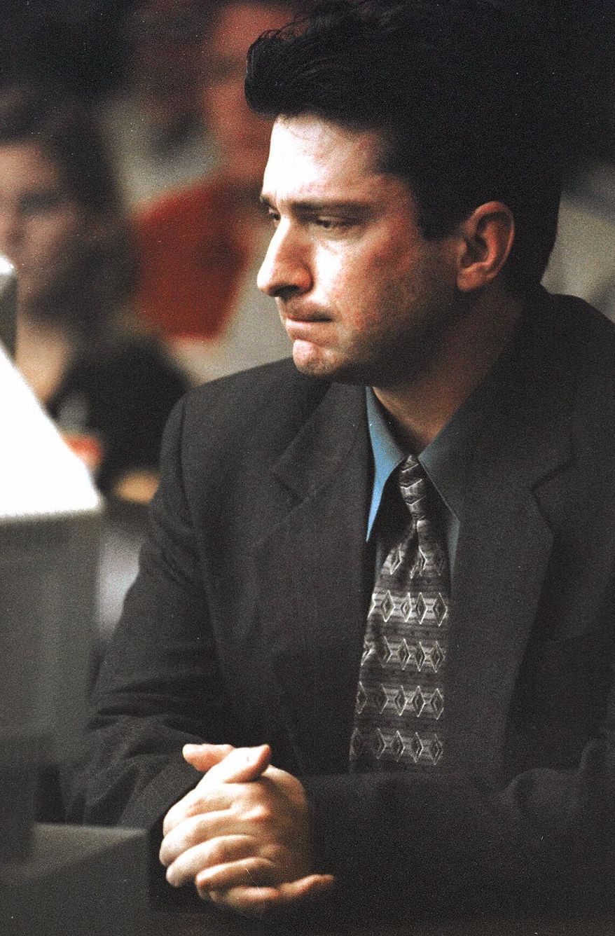 ** FILE ** Lawrence Russell Brewer listens to the guilty verdict in his capital murder trial at the Brazos County Courthouse in Bryan, Texas, in September 1999. (AP Photo/Butch Ireland, Pool)