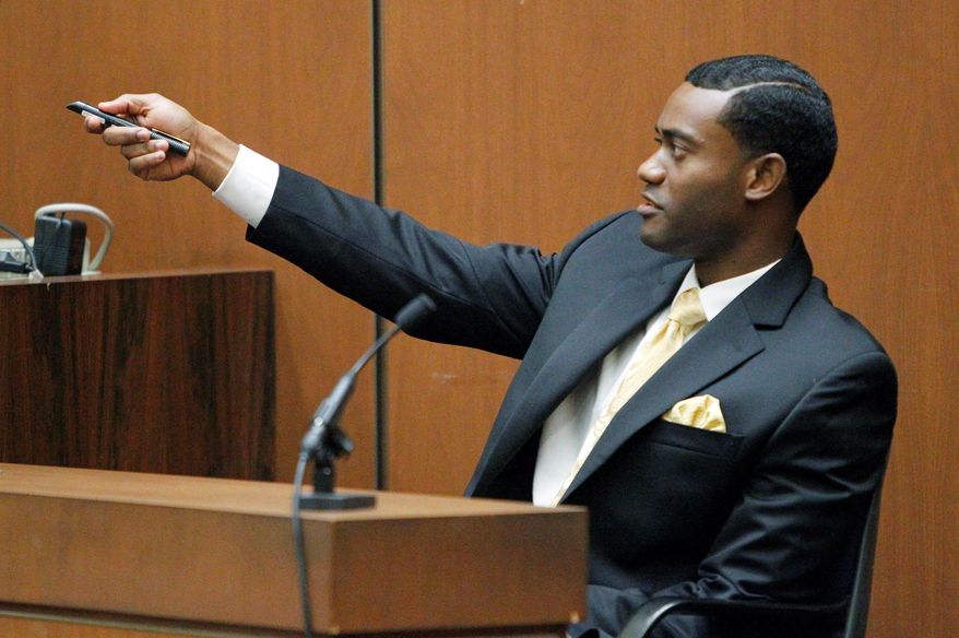 Michael Amir Williams, Michael Jackson's personal assistant, testifies Wednesday in the trial of Conrad Murray, the doctor charged with involuntary manslaughter in the superstar's June 2009 death. (Associated Press)