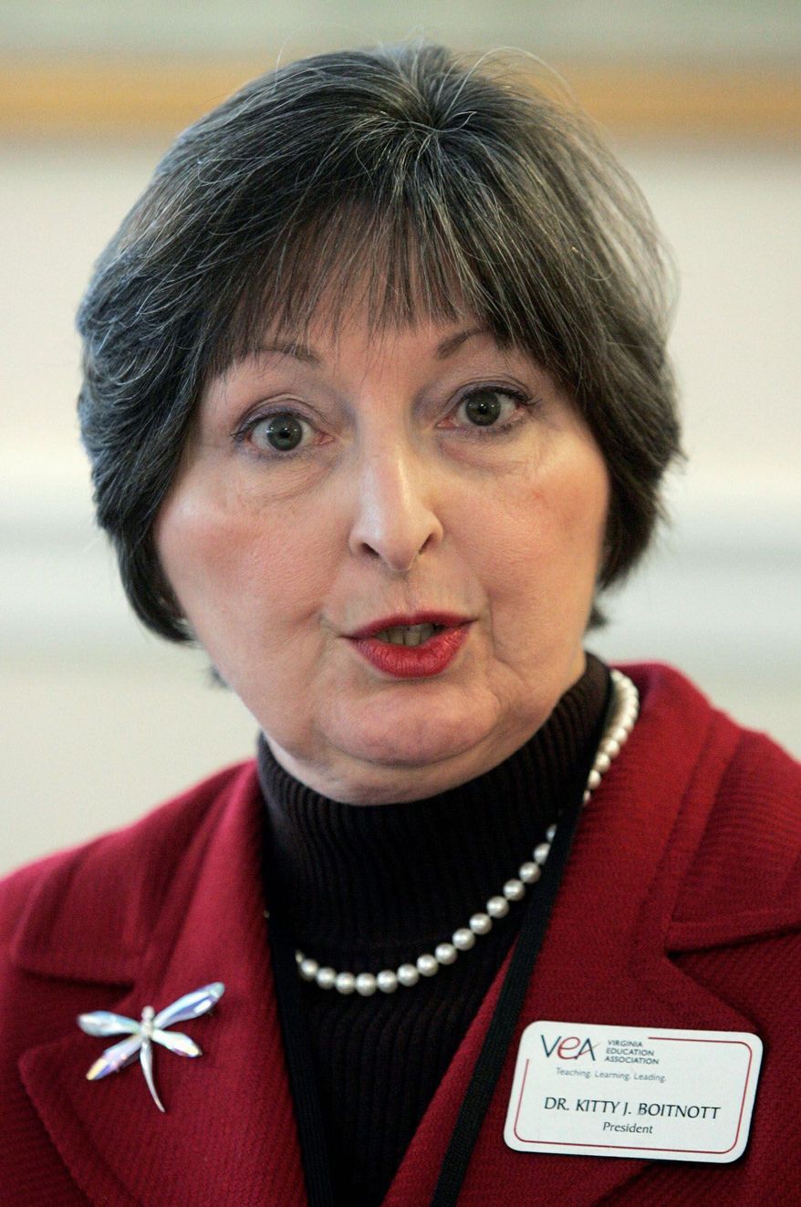 Kitty Boitnott, president of the Virginia Education Association, says some teachers across the state have gone three years without a raise. (Associated Press)
