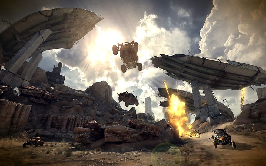Vehicle combat shines in the video game Rage: Anarchy Edition.