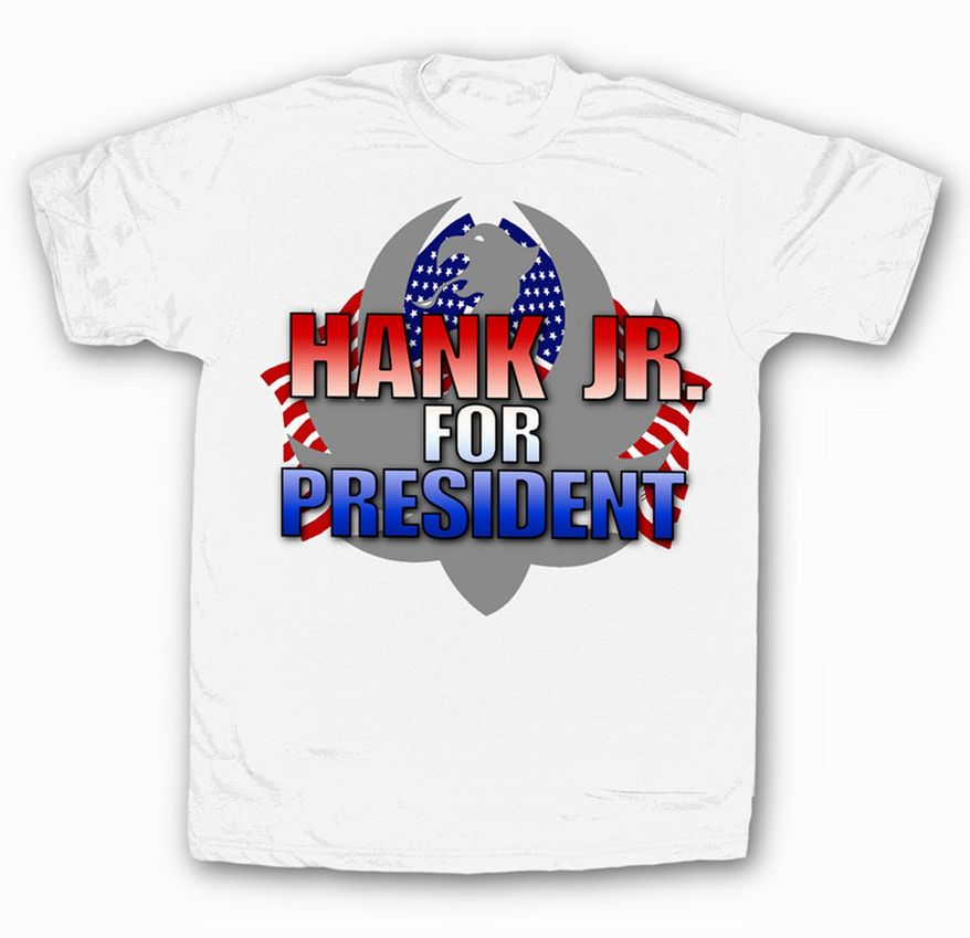 Country crooner Hank Williams, Jr. is now selling "Hank Williams for President" T-shirts to answer critics upset after the singer compared President Obama to Hitler. (hankjr.com)