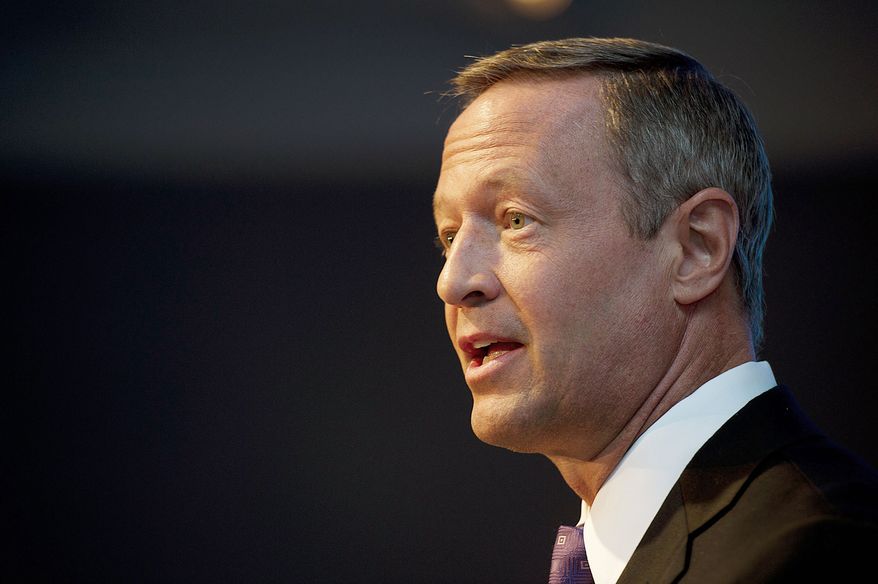 Maryland Gov. Martin O'Malley (Barbara L. Salisbury/The Washington Times)