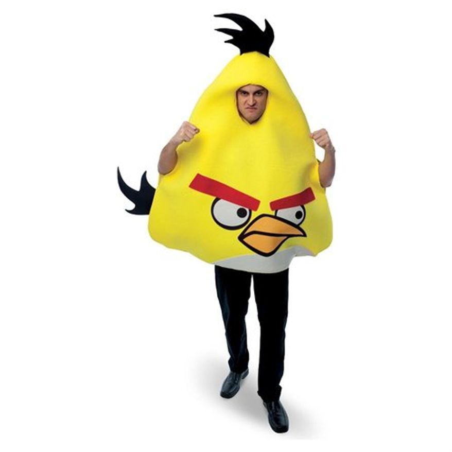 Forget a President Obama mask. Angry Birds costumes are the most "sought after" Halloween look of 2011, says online retailer Buy.com. (Image from Buy.com)