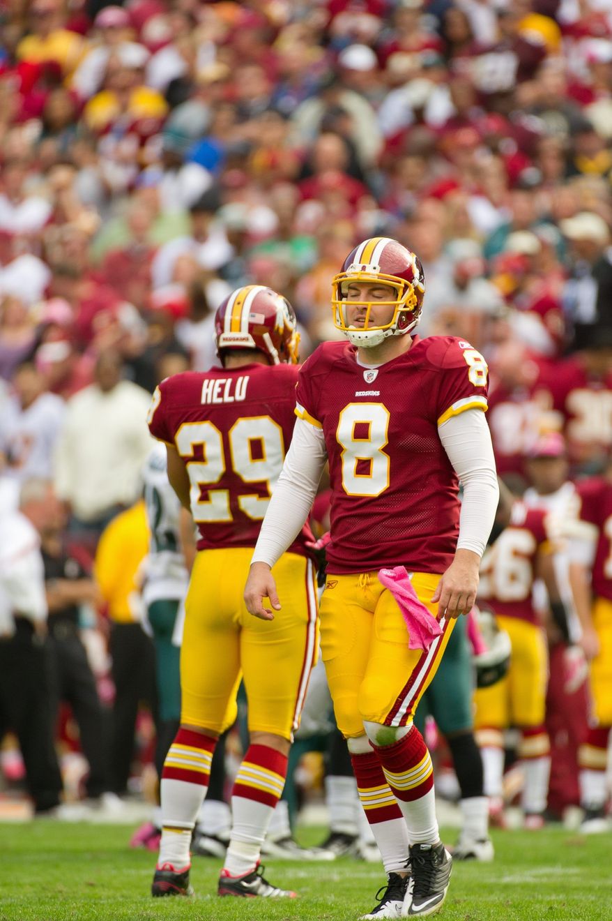 Redskins quarterback Rex Grossman has thrown nine interceptions in five games, tying him for most in the league with Carolina rookie Cam Newton. Washington visits Carolina on Sunday. (Rod Lamkey Jr./The Washington Times)