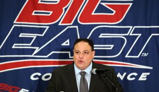 Big East commissioner John Marinatto is excited to finally be talking about hoops, instead of the turmoil and reshuffling within the conference. (Associated Press)