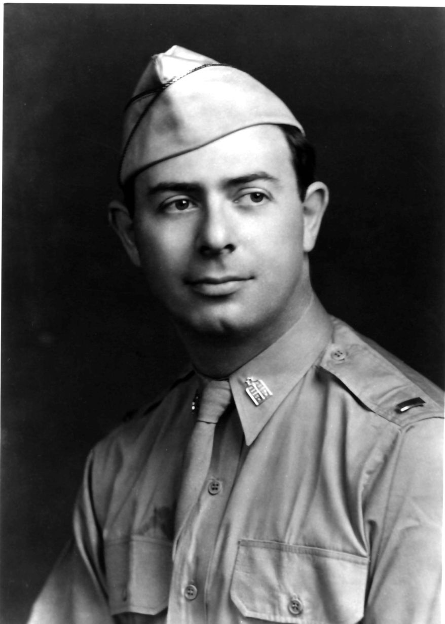 Rabbi Alexander Goode died on the torpedoed USAT Dorchester in 1943. He and three other Army chaplains gave their life jackets to save others on board the sinking ship. A total of 14 chaplains will be honored at the Jewish Chaplains Memorial dedication ceremony on Monday at 1 p.m. in Arlington National Cemetery. (JEWISH HISTORICAL SOCIETY OF GREATER WASHINGTON)
