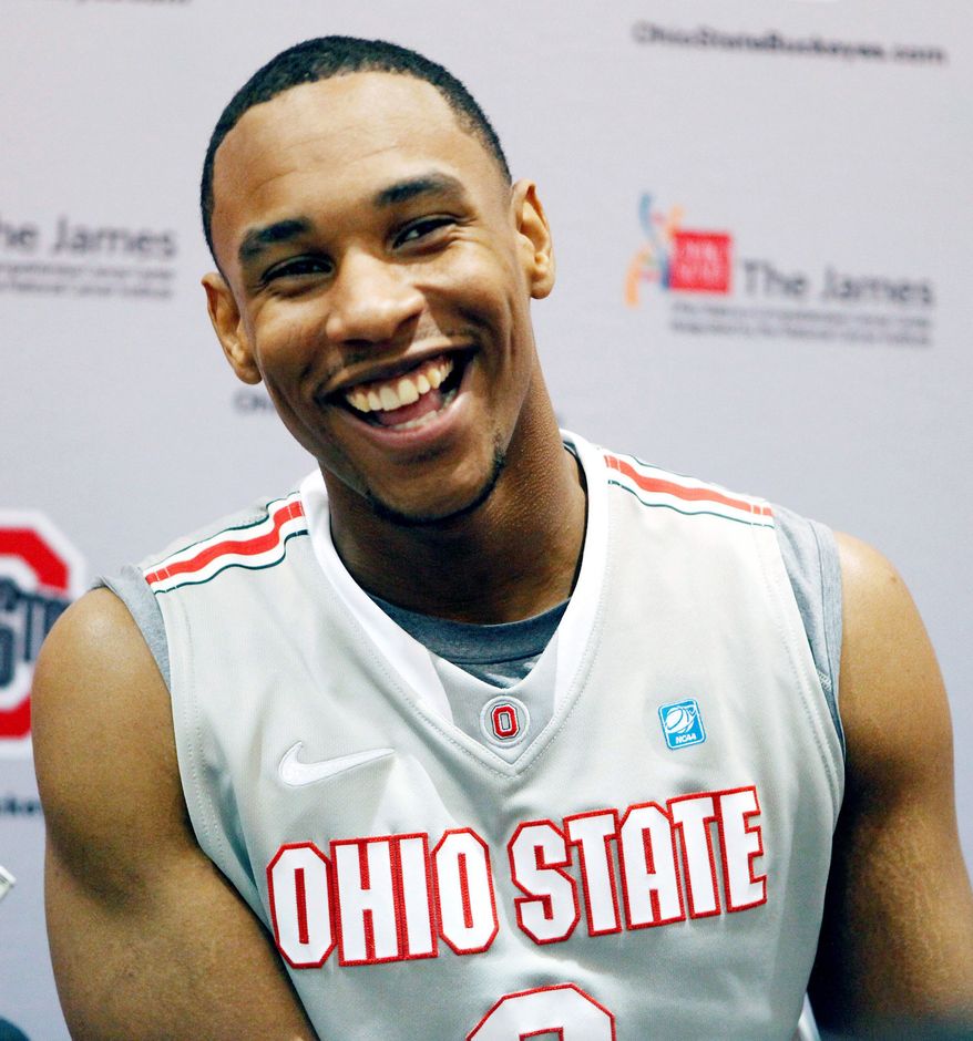 Ohio State's Jared Sullinger is the only unanimous selection by the 65-member national panel. The Buckeyes are ranked No. 3 in the Associated Press preseason Top 25. (Associated Press)