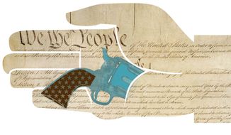 Illustration: Concealed carry by Linas Garsys for The Washington Times