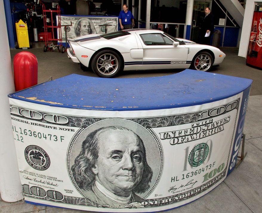 The Galpin Motors of North Hills car dealership has stayed in Los Angeles, but many dealers have been driven away from the city by its hefty business taxes. (Associated Press)
