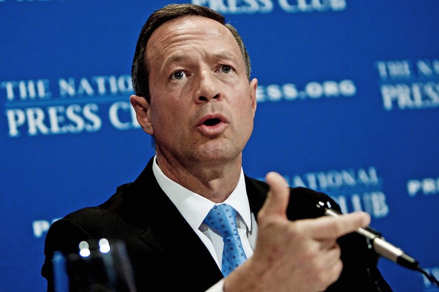 Maryland Gov. Martin O'Malley will likely face stiff opposition against several proposals in his legislative agenda for next year. Mr. O'Malley is taking the lead on legalizing same-sex marriage and is expected to push for a gas-tax increase. (T.J. Kirkpartick/The Washington Times)
