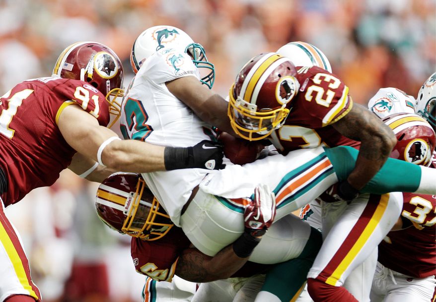 Washington's run defense, which allowed Miami 3.1 yards per rush last week, faces a stiff challenge Sunday when Dallas and rookie DeMarco Murray pay a visit. (Associated Press)